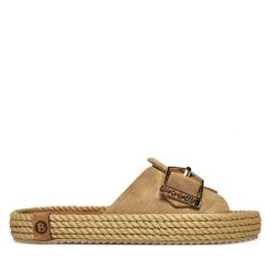 Klapki Bohonomad. Brązowe klapki Bohonomad, bez wzorów, bez obcasa. Za 299.99 zł.