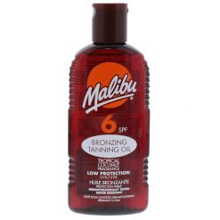 Malibu Bronzing Tanning Oil olejek do opalania brązujący tropikalny kokos SPF6 Ochrona przeciwsłoneczna 200 ml. Kremy do opalania Malibu. Za 53.99 zł.