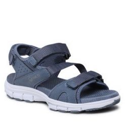 Sandały Halti. Niebieskie sandały HALTI, bez wzorów, bez obcasa, na płaskiej podeszwie, bez zapięcia. Za 169.99 zł.