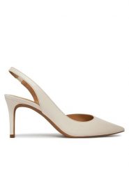 MICHAEL Michael Kors Szpilki Alina Flex Sling Pump 40R4HNMP1L Écru. Białe sandały MICHAEL Michael Kors, bez wzorów, ze skóry, bez obcasa, na szpilce, bez zapięcia. Za 452.99 zł.