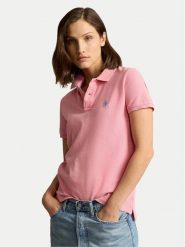 Polo Ralph Lauren Polo 211935587001 Różowy Regular Fit. Czerwone koszulki polo Polo Ralph Lauren, xs, bez wzorów, z bawełny, bez kołnierzyka, bez ramiączek. Za 299.99 zł.