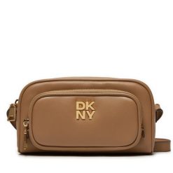 Torebka DKNY. Brązowe listonoszki DKNY, bez wzorów, bez dodatków. Za 619.99 zł.
