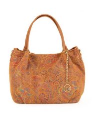 Mia Tomazzi Skórzana torebka w kolorze jasnobrązowym ze wzorem - 24 x 21 x 13 cm rozmiar: onesize. Brązowe torby na ramię Mia Tomazzi, bez wzorów, z materiału, przez ramię, bez dodatków. Za 299.37 zł.