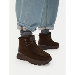 Trzewiki G-Star. Brązowe botki G-Star, bez wzorów, bez obcasa, na płaskiej podeszwie, bez zapięcia. Za 329.99 zł.