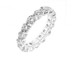 Pierścionek z białego złota z brylantami laboratoryjnymi - Eternity - 3,75 ct - próba 750. Białe pierścionki Apart, z brylantem, złote. Za 19,990.00 zł.