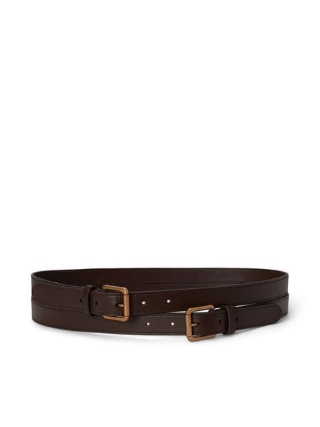 LAUREN RALPH LAUREN Pasek 412936524008 Brązowy. Brązowe paski Lauren Ralph Lauren, bez wzorów, ze skóry. Za 539.99 zł.