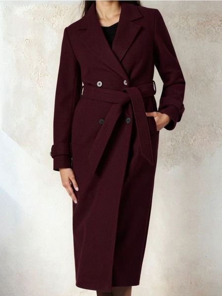 Płaszcz dwurzędowy - czerwony. Czerwone płaszcze Sinsay, l, bez wzorów, bez kaptura. Za 139.99 zł.