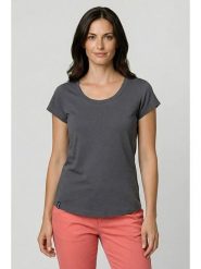 Alife and kickin Koszulka "Eira" w kolorze antracytowym rozmiar: S. Czarne bluzki Alife and Kickin, s, bez wzorów, z bawełny, bez kołnierzyka, bez ramiączek. Za 60.99 zł.