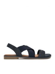 Lasocki Sandały CEO-WI16-DOROTHY-01 Granatowy. Niebieskie sandały Lasocki, bez wzorów, z nubiku, bez obcasa, na płaskiej podeszwie, bez zapięcia. Za 139.99 zł.