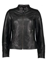 Bugatti Skórzana kurtka w kolorze czarnym rozmiar: 46. Czarne kurtki Bugatti, bez wzorów, ze skóry, bez kaptura. Za 523.38 zł.