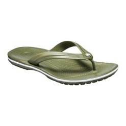 Japonki plażowe dla dorosłych Crocs Crocband Flip. Białe klapki Crocs, bez wzorów, bez obcasa. Za 139.99 zł.