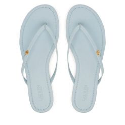 Japonki LAUREN RALPH LAUREN. Niebieskie klapki Lauren Ralph Lauren, bez wzorów, bez obcasa. Za 379.99 zł.
