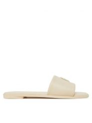Tommy Hilfiger Klapki Th Logo Hardware Leather Mule FW0FW08806 Écru. Klapki TOMMY HILFIGER, bez wzorów, ze skóry, bez obcasa. Za 249.99 zł.
