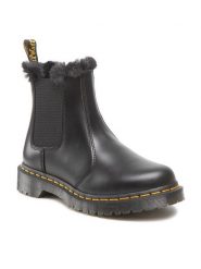 Dr. Martens Sztyblety 2976 Leonore 26332021 Czarny. Czarne botki Dr. Martens, bez wzorów, ze skóry, bez obcasa, na płaskiej podeszwie, bez zapięcia. Za 989.99 zł.