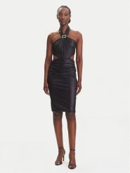 Fracomina Sukienka koktajlowa FQ25SD1001W798T4 Czarny Slim Fit. Czarne sukienki Fracomina, m, bez wzorów, z syntetyku, wizytowe, bez kołnierzyka, bez ramiączek. Za 619.99 zł.