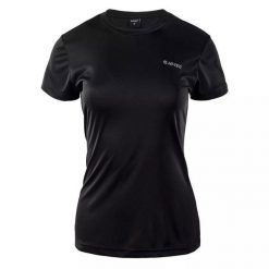 Koszulka damska Hi-Tec Lady Sibic - czarna, Rozmiar XL. Czarne bluzki Hi-tec, l, bez wzorów, z poliesteru, sportowe, bez kołnierzyka, bez ramiączek. Za 29.99 zł.
