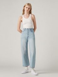 Levi's Dżinsy - Straight fit - w kolorze błękitnym rozmiar: W28/L31. Niebieskie jeansy Levi's®, l, z aplikacjami, z podwyższonym stanem. Za 209.82 zł.