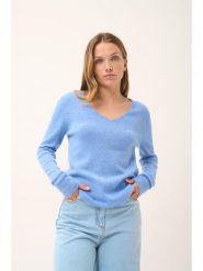 Just Cashmere Kaszmirowy sweter "Joan" w kolorze błękitnym rozmiar: M. Niebieskie swetry Just Cashmere, m, bez wzorów, z kaszmiru, bez ramiączek. Za 313.27 zł.