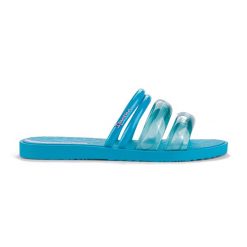 Klapki damskie Ipanema Puffer Slide. Czerwone klapki Ipanema, bez wzorów, bez obcasa. Za 99.00 zł.