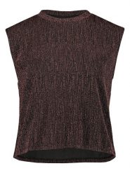 Pieces Bluzka w kolorze brązowym rozmiar: XS. Brązowe bluzki Pieces, xs, bez wzorów, bez kołnierzyka, bez ramiączek. Za 60.99 zł.