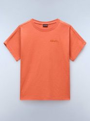 NAPAPIJRY Koszulka "Eclair" w kolorze pomarańczowym rozmiar: S. Pomarańczowe bluzki NAPAPIJRY, s, bez wzorów, z bawełny, bez kołnierzyka, bez ramiączek. Za 83.42 zł.