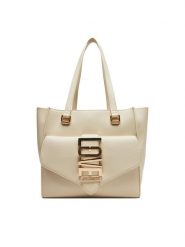 LOVE MOSCHINO Torebka JC4225PP0MKC0110 Beżowy. Brązowe shopper Love Moschino, bez wzorów, ze skóry, bez dodatków. Za 669.99 zł.