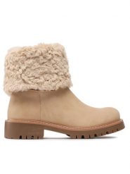 Jenny Fairy Trapery WS5628-08 Beżowy. Brązowe trapery i śniegowce Jenny Fairy, ze skóry. Za 179.99 zł.