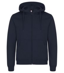 Clique Miami Hoody Full Zip bluza z kapturem z bawełny i poliestru z recyklingu. Niebieskie bluzy CLIQUE, l, bez wzorów, z bawełny, z kapturem. Za 186.62 zł.