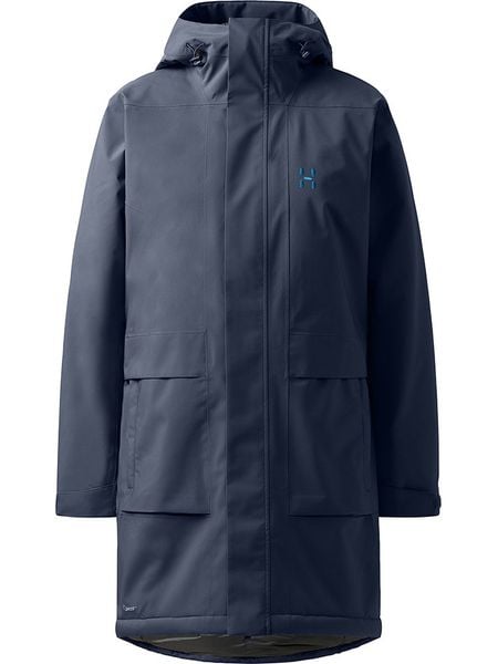 Haglöfs Parka funkcyjna "Salix Proof Mimic II" w kolorze granatowym rozmiar: XS. Niebieskie parki Haglöfs, xs, bez kaptura. Za 677.64 zł.