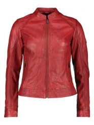 HIS Skórzana kurtka w kolorze czerwonym rozmiar: 50. Czerwone kurtki HIS, bez wzorów, ze skóry, bez kaptura. Za 478.99 zł.