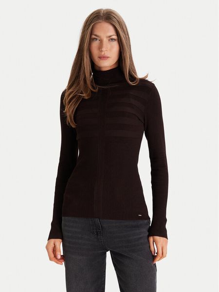 Morgan Golf 132-MENTOS.M Brązowy Slim Fit. Brązowe golfy Morgan, m, bez wzorów, z wiskozy, bez ramiączek. Za 139.99 zł.