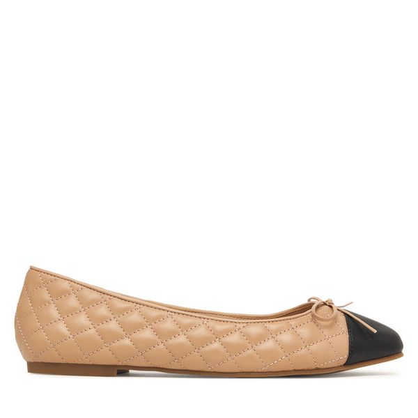 Baleriny Aldo. Brązowe baleriny Aldo, bez wzorów, bez obcasa. Za 299.99 zł.