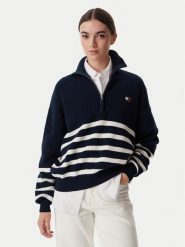 Tommy Jeans Sweter DW0DW22928 Granatowy Regular Fit. Niebieskie swetry Tommy Jeans, xs, bez wzorów, z bawełny, bez ramiączek. Za 449.99 zł.