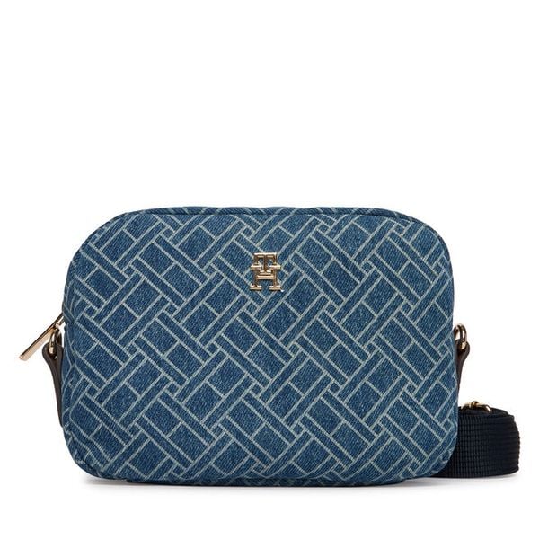 Torebka Tommy Hilfiger. Niebieskie listonoszki TOMMY HILFIGER, bez wzorów, z denimu, bez dodatków. Za 242.99 zł.