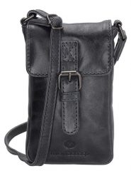 Micmacbags Skórzana torebka w kolorze czarnym na telefon - 10 x 16 x 3 cm rozmiar: onesize. Czarne torby na ramię Micmacbags, bez wzorów, z materiału, przez ramię, bez dodatków. Za 130.99 zł.