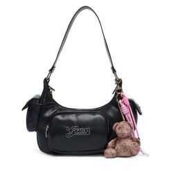 Torebka Guess. Czarne torebki klasyczne Guess, z aplikacjami, bez dodatków. Za 434.99 zł.