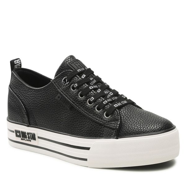 Trampki Big Star Shoes. Czarne trampki BIG STAR SHOES, bez wzorów, bez zapięcia. Za 139.99 zł.