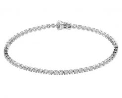 Bransoletka z białego złota z brylantami - 18 cm - 1,00 ct - próba 750. Białe bransoletki Apart, z brylantem, złote. Za 13,590.00 zł.