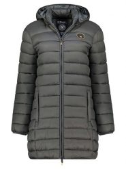 Geographical Norway Płaszcz pikowany "Atikamap" w kolorze ciemnoszarym rozmiar: XL. Czarne płaszcze Geographical Norway, xl, bez wzorów, bez kaptura. Za 165.31 zł.