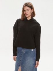 Sisley Bluza 3YL9L200O Czarny Regular Fit. Czarne bluzy Sisley, l, bez wzorów, z bawełny, bez kaptura. Za 79.99 zł.