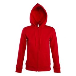 Damska Bluza Z Kapturem Seven Full Zip. Czerwone bluzy SOL'S, m, bez wzorów, z kapturem. Za 214.99 zł.