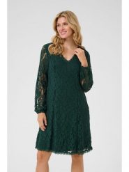 Kaffe Sukienka w kolorze zielonym rozmiar: L. Zielone sukienki Kaffe, na co dzień, l, bez wzorów, z koronki, bez kołnierzyka, bez ramiączek, midi, proste. Za 152.99 zł.