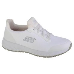 Obuwie Sportowe Damskie Skechers Work: Squad SR Biały. Białe obuwie sportowe Skechers, z syntetyku, bez zapięcia, trekkingowe, Skechers Sport. Za 280.64 zł.