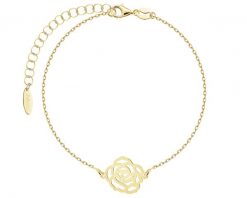 Bransoletka srebrna - kwiat. Szare bransoletki Apart, pozłacane. Za 179.00 zł.