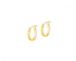 Złote kolczyki - koła, 13 mm. Żółte kolczyki Apart, złote. Za 519.00 zł.