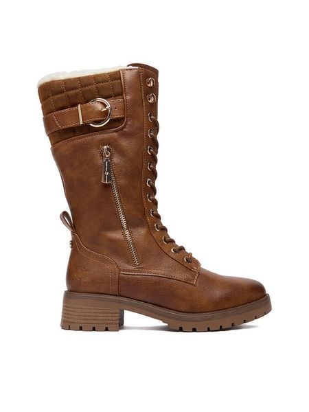 Beverly Hills Polo Club Kozaki CEO-WS17139-01 Brązowy. Brązowe kozaki Beverly Hills Polo Club, z materiału, bez obcasa, na płaskiej podeszwie, bez zapięcia. Za 219.99 zł.