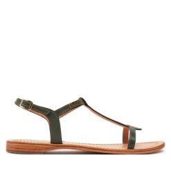 Sandały Les Tropeziennes. Brązowe sandały Les Tropeziennes, bez wzorów, bez obcasa, na płaskiej podeszwie, bez zapięcia. Za 329.99 zł.