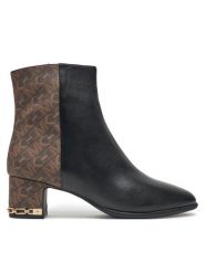 MICHAEL Michael Kors Botki 40F4JUME6L Brązowy. Brązowe botki MICHAEL Michael Kors, bez wzorów, ze skóry, bez obcasa, na słupku, bez zapięcia. Za 1,129.00 zł.