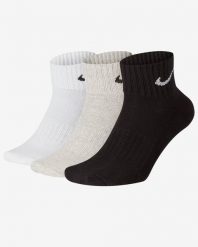 Nike U NK V CUSH ANKLE- 3P VALUE Skarpety Unisex. Szare skarpety Nike, bez wzorów, z bawełny. Za 54.99 zł.