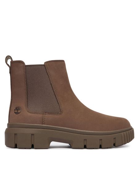 Timberland Sztyblety Greyfield TB0A2FK2EM51 Brązowy. Brązowe botki Timberland, bez wzorów, z nubiku, bez obcasa, na płaskiej podeszwie, bez zapięcia. Za 539.99 zł.